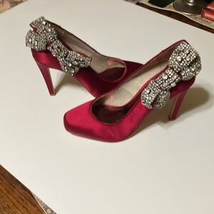 High heel shoes ALLEN SCHWARTZ 7 1/2 burgundy